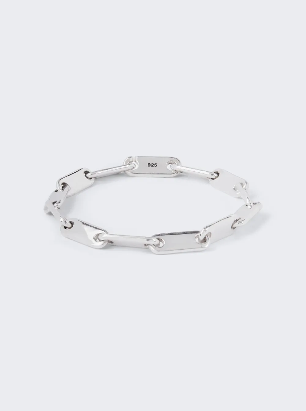 Maor Monolinka Mixed Links Bracelet In Silver