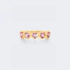 EF Collection Multi Pink Sapphire Heart Ring 14K Gold
