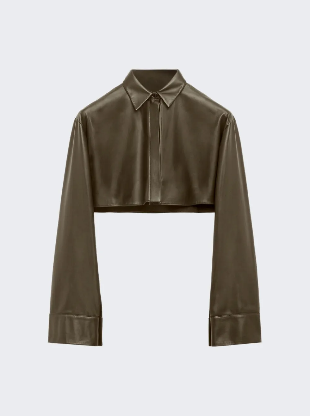 Loewe Nappa Lambskin Cropped Shirt Tea Dust Glaze