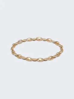 Maor Neo 4Mm Bracelet In Yellow Gold And White Diamonds