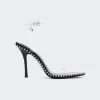 Alexander Wang Nova 105 Ankle Strap Sandal Black