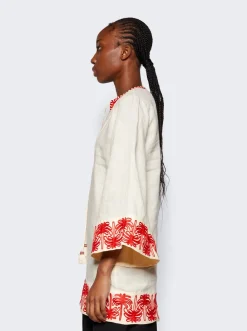 Johanna Ortiz Ocean Clan Dress Ecru