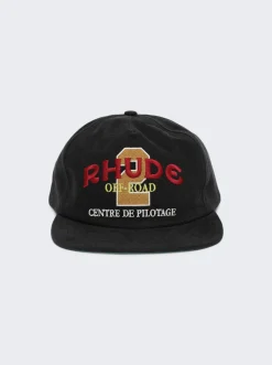 Rhude Off Road Washed Canvas Hat Black