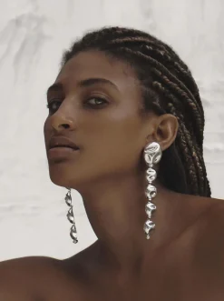 Monica Sordo Oriente Maxi Earrings Silver