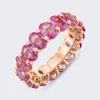 SHAY Oval Eternity Ring 18K Rose Gold And Pink Sapphires