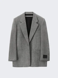 Alexander Wang Oversized Blazer Black And Grey