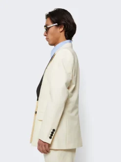 Gucci Panama Wool Mohair Blazer Stamp White
