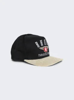 Rhude Paradiso Springs Suede Brim Twill Hat Black And Khaki
