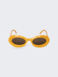 Loewe Paula'S Ibiza Loop Sunglasses Shiny Yellow And Brown