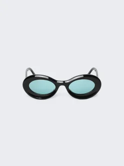 Loewe Paula'S Ibiza Loop Sunglasses Shiny Black And Blue