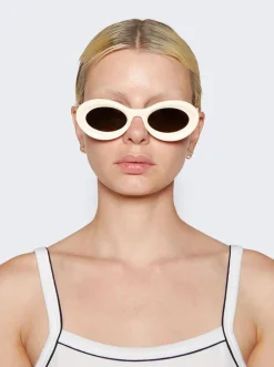 Loewe Paula'S Ibiza Loop Sunglasses Ivory And Smoke