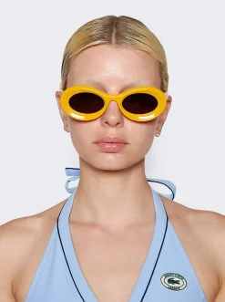 Loewe Paula'S Ibiza Loop Sunglasses Shiny Yellow And Brown