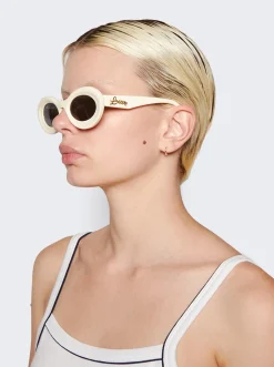 Loewe Paula'S Ibiza Loop Sunglasses Ivory And Smoke