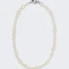 Maor Perlina Necklace With White Pearls 19.5In Sterling Silver