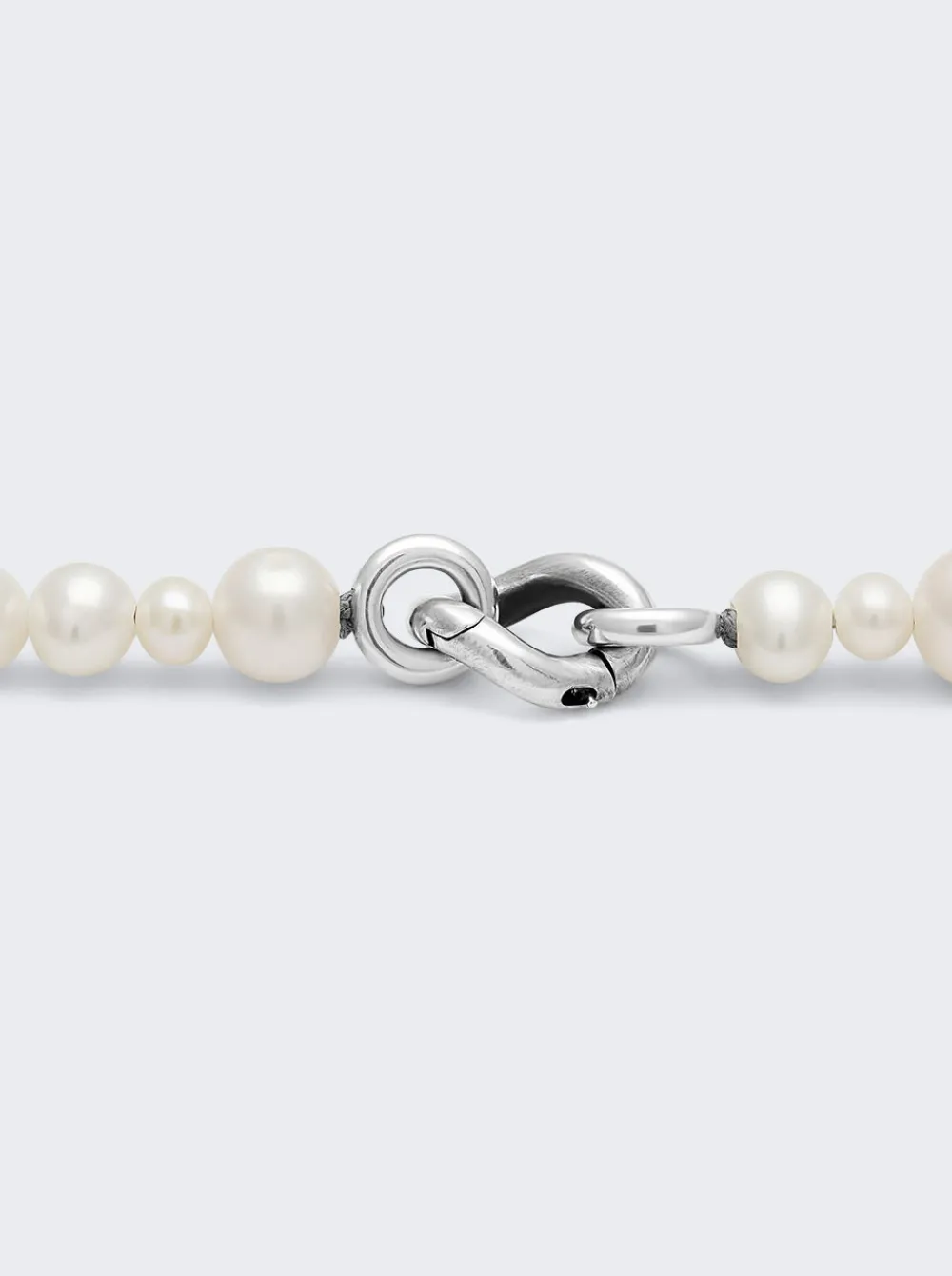 Maor Perlina Necklace With White Pearls 19.5In Sterling Silver