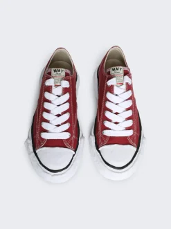 Maison MIHARA YASUHIRO Peterson 23 Low-Top Canvas Sneakers Bordeaux