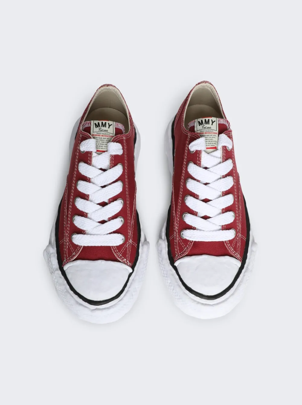 Maison MIHARA YASUHIRO Peterson 23 Low-Top Canvas Sneakers Bordeaux