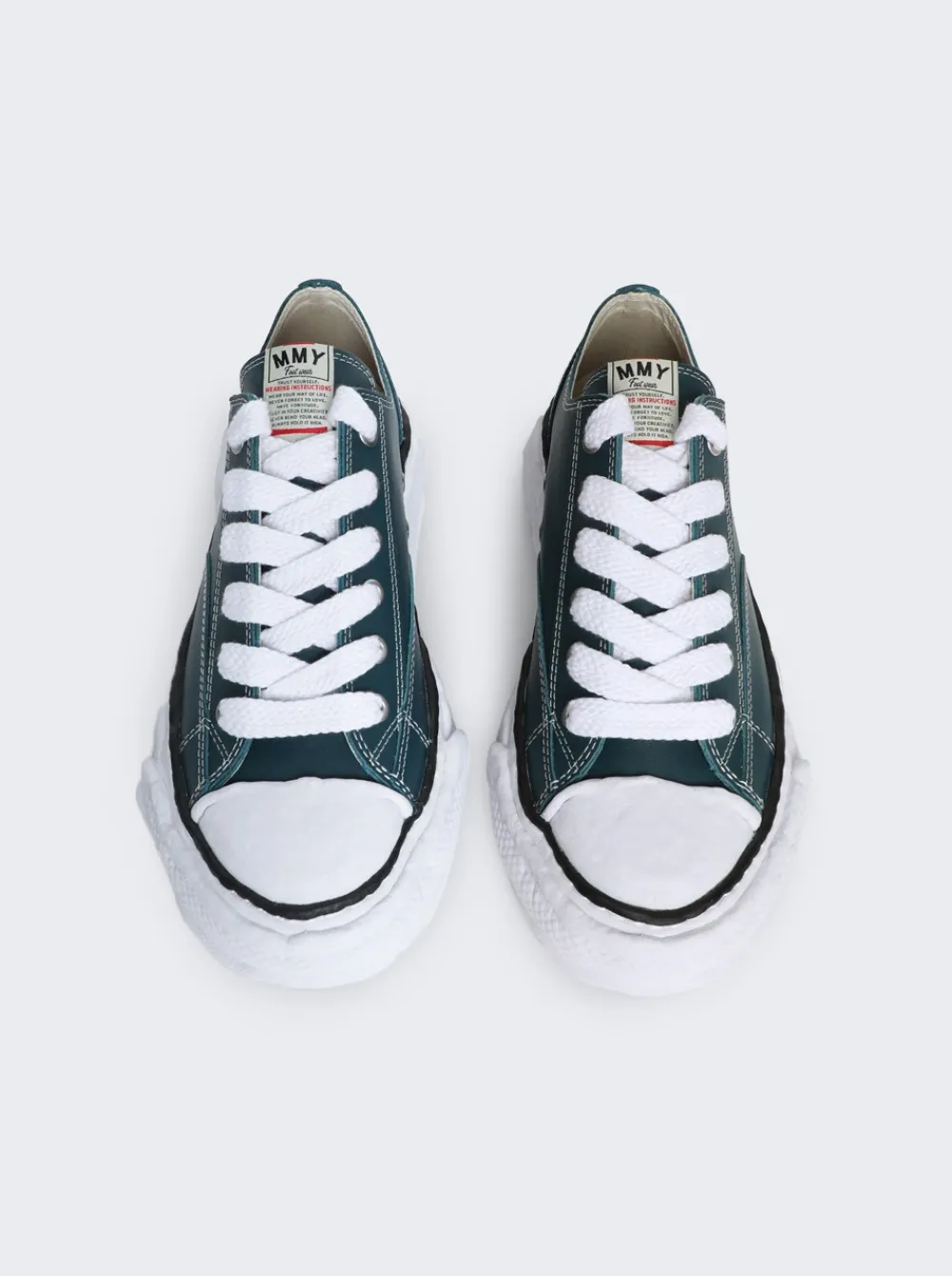 Maison MIHARA YASUHIRO Peterson 23 Low-Top Leather Sneakers Blue