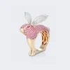 Mio Harutaka Pink Sapphire Bunny Ring 18K Rose Gold And White Gold