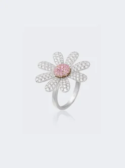Mio Harutaka Pink Sapphire Margaret Ring 18K White Gold And Rose Gold