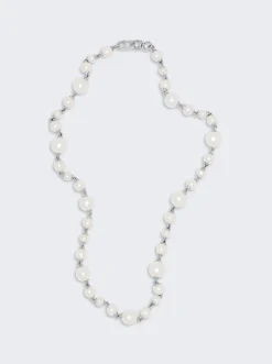 Maor Pnina Necklace With White Pearls Sterling Silver