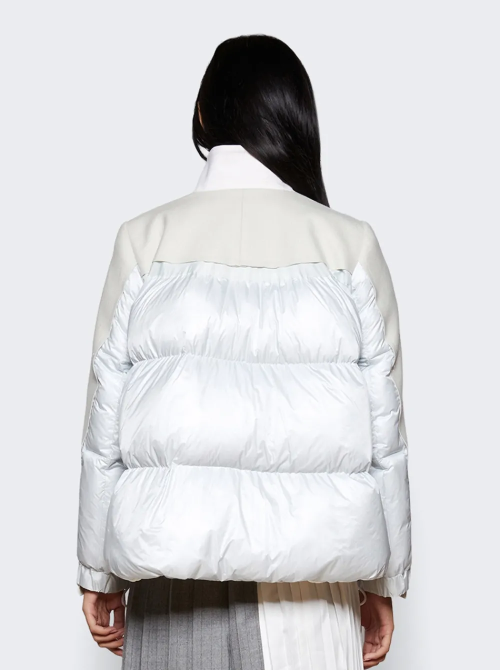 Sacai Primaloft Gold Padded Jacket Grey And White