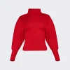 FERRAGAMO Puffed Sleeve Sweater Red