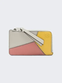 Loewe Puzzle Coin Cardholder Ghost And Peach Bloom