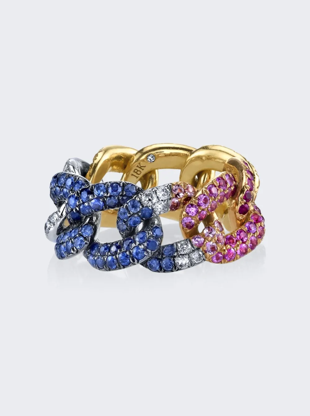 SHAY Rainbow Essential Link Ring 18K Gold