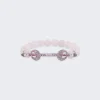 Ananya Rainbow Moonstone And Pink Ombre Chakra Bracelet 18K White Gold