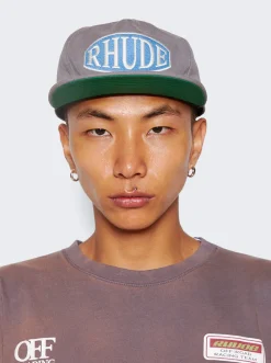 Rhude Rally Washed Canvas Hat Elephant Grey