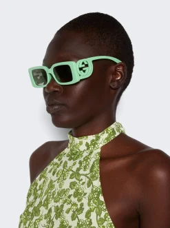 Gucci Rectangular Sunglasses Green