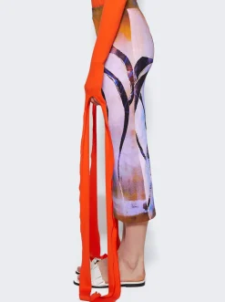 Louisa Ballou Ribbed Midi Skirt Multicolor
