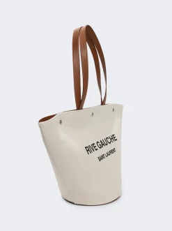 Saint Laurent Rive Gauche Basket Bag Natural
