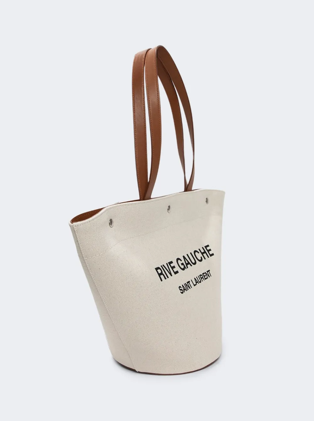 Saint Laurent Rive Gauche Basket Bag Natural