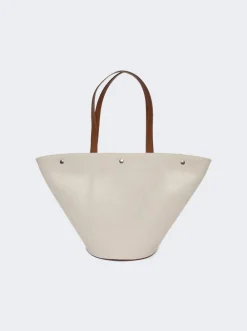 Saint Laurent Rive Gauche Basket Bag Natural