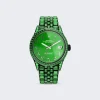 PRIVATE LABEL LONDON Rolex Datejust Jubilee Bracelet Green Sapphire Bezel Green Sunburst Dial