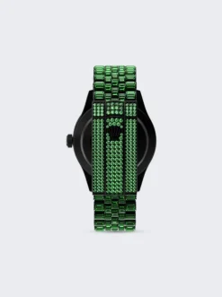 PRIVATE LABEL LONDON Rolex Datejust Jubilee Bracelet Green Sapphire Bezel Green Sunburst Dial