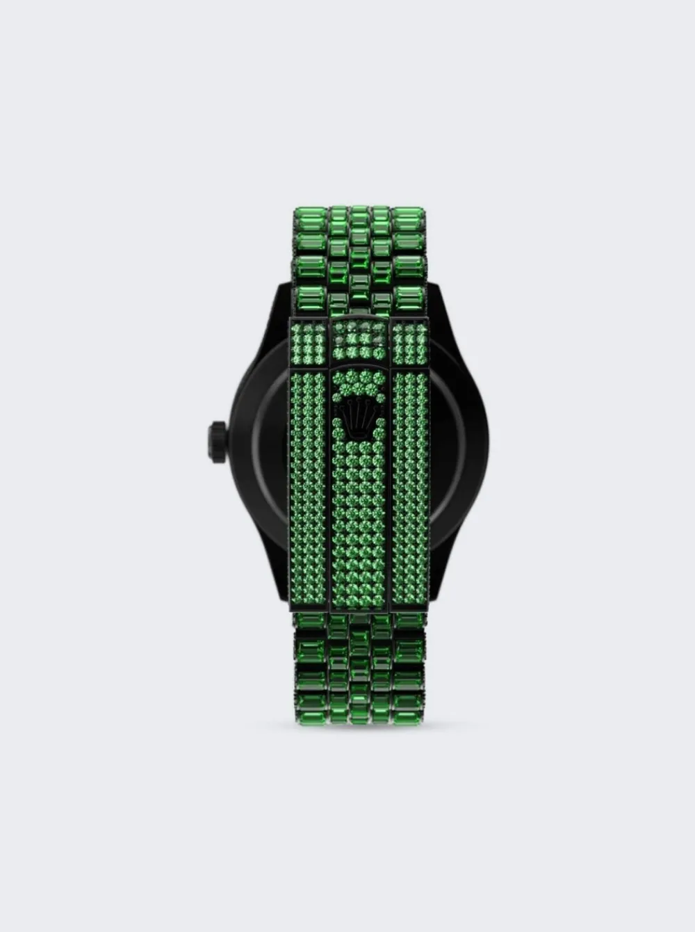 PRIVATE LABEL LONDON Rolex Datejust Jubilee Bracelet Green Sapphire Bezel Green Sunburst Dial