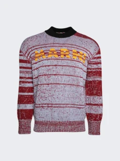 Marni Round Neck Sweater Iris Blue