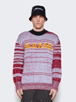 Marni Round Neck Sweater Iris Blue