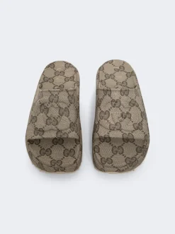 Gucci Sandal Beige And Ebony