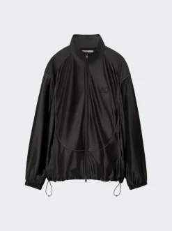 Alexander Wang Satin Track Jacket Black