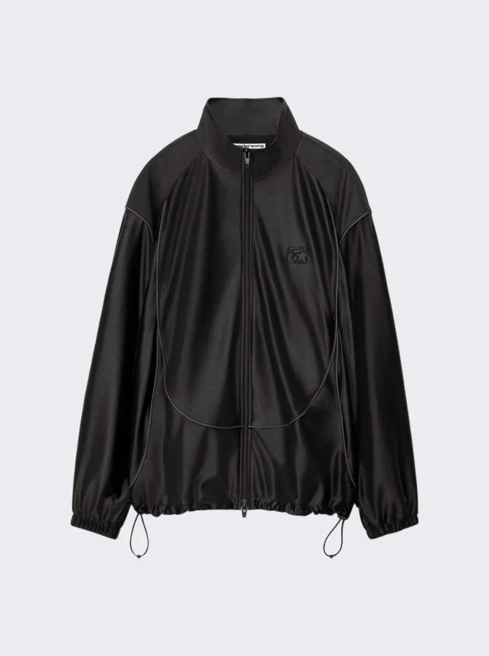 Alexander Wang Satin Track Jacket Black