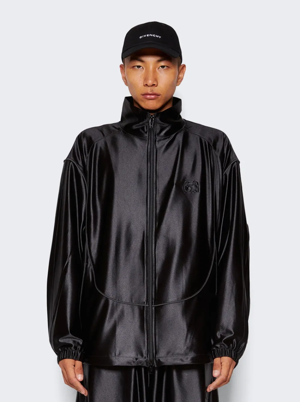 Alexander Wang Satin Track Jacket Black