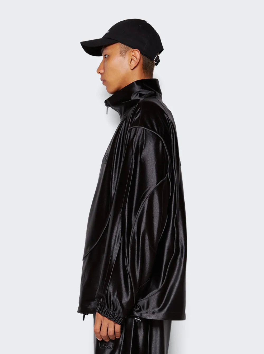 Alexander Wang Satin Track Jacket Black