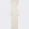 Rabanne Scalloped Lace Maxi Dress Ivory