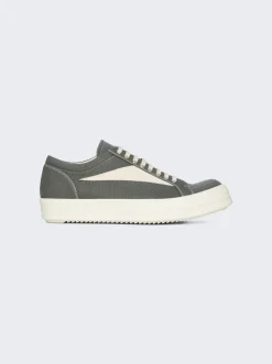 Rick Owens DRKSHDW Scarpe In Denim Vintage Sneakers Hustler Blue / Milk