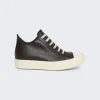Rick Owens Scarpe In Pelle Sneakers Brown / Milk