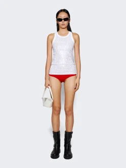 The Attico Sequin Tank Top White